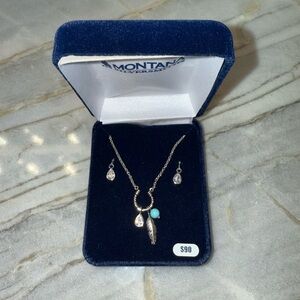 Montana Silversmith Horseshoe Necklace and Earrings